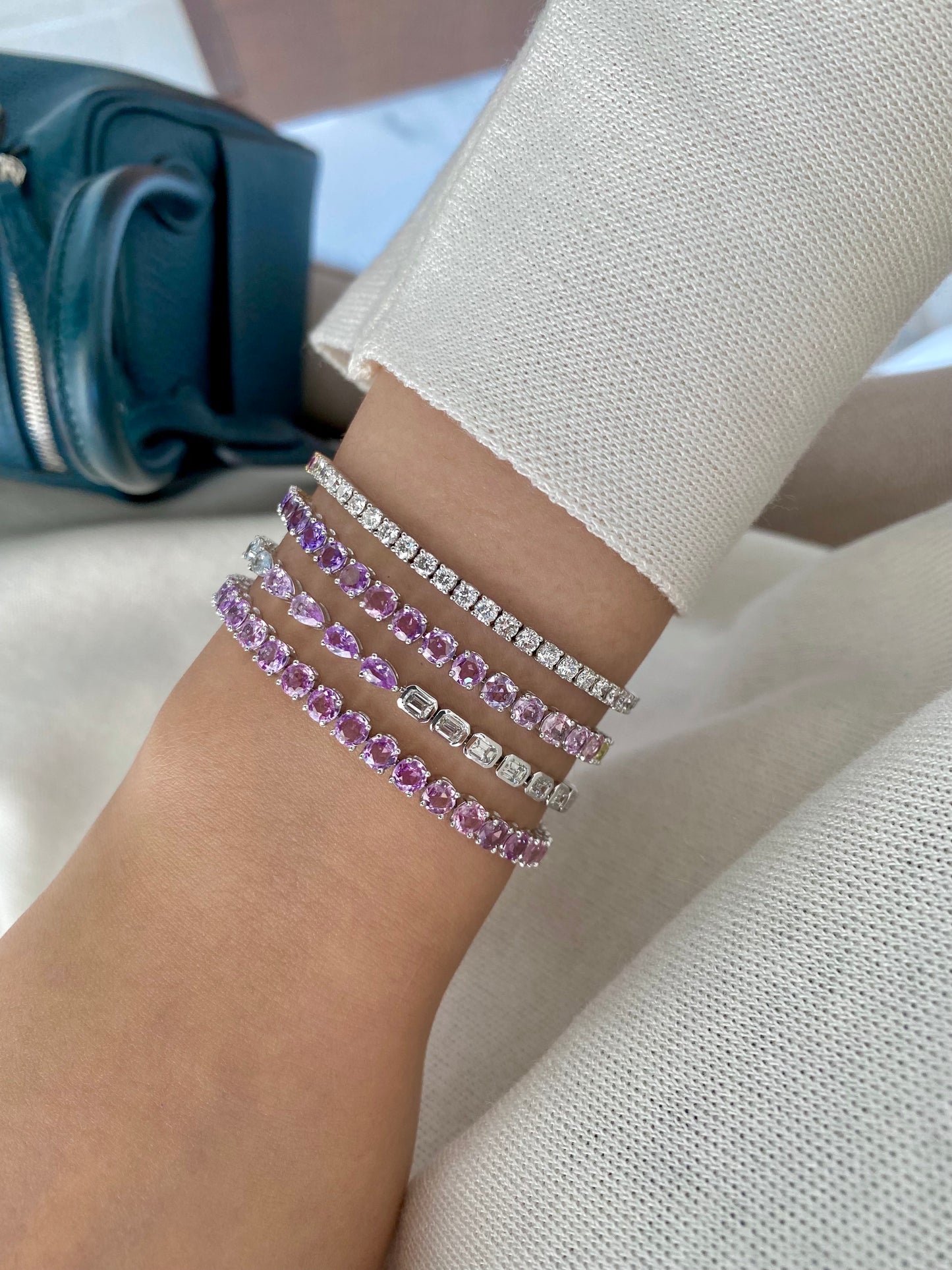 Rose Cut Rainbow Pastel Bracelet