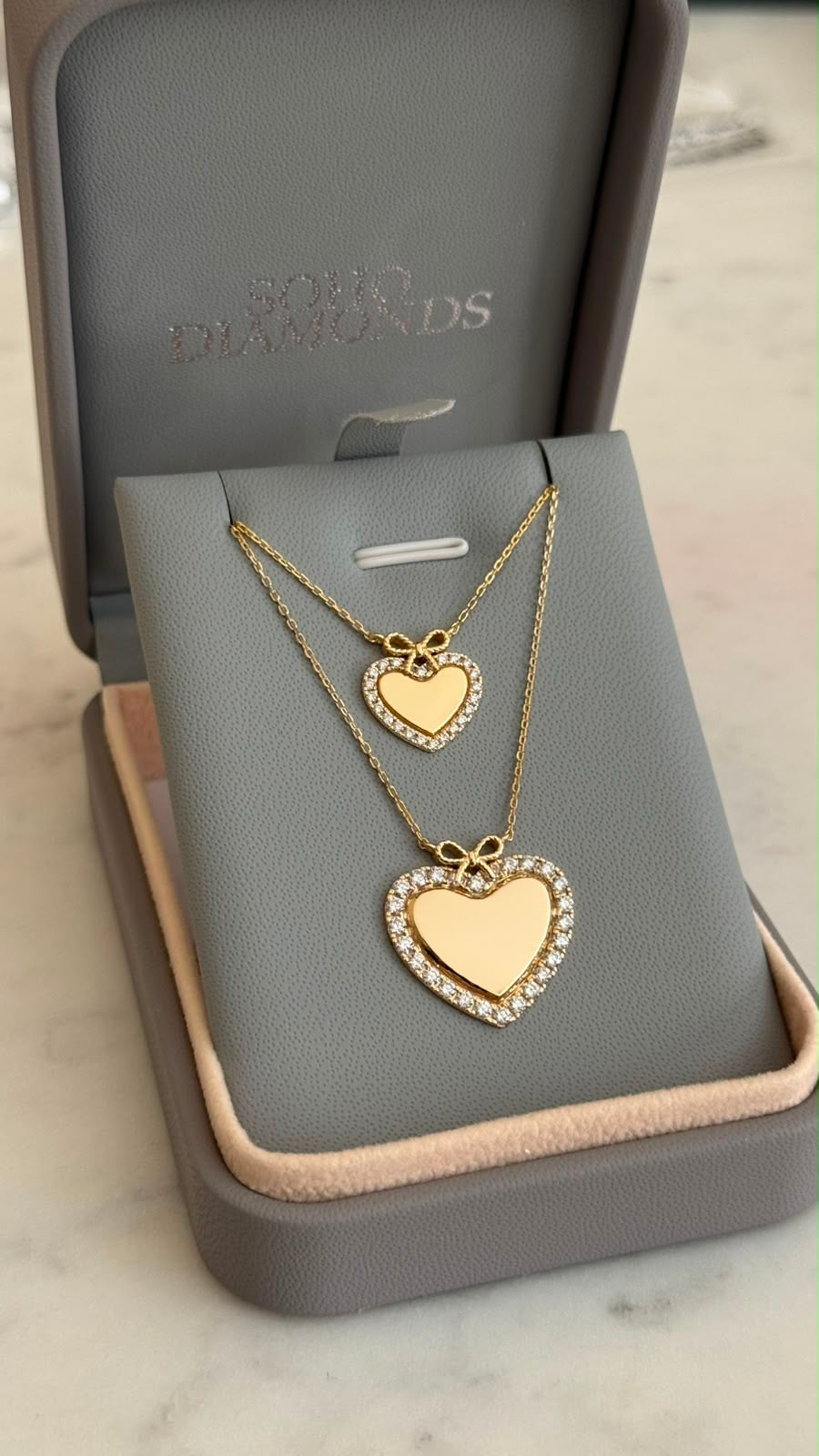 Large Diamond Sweetheart Necklace