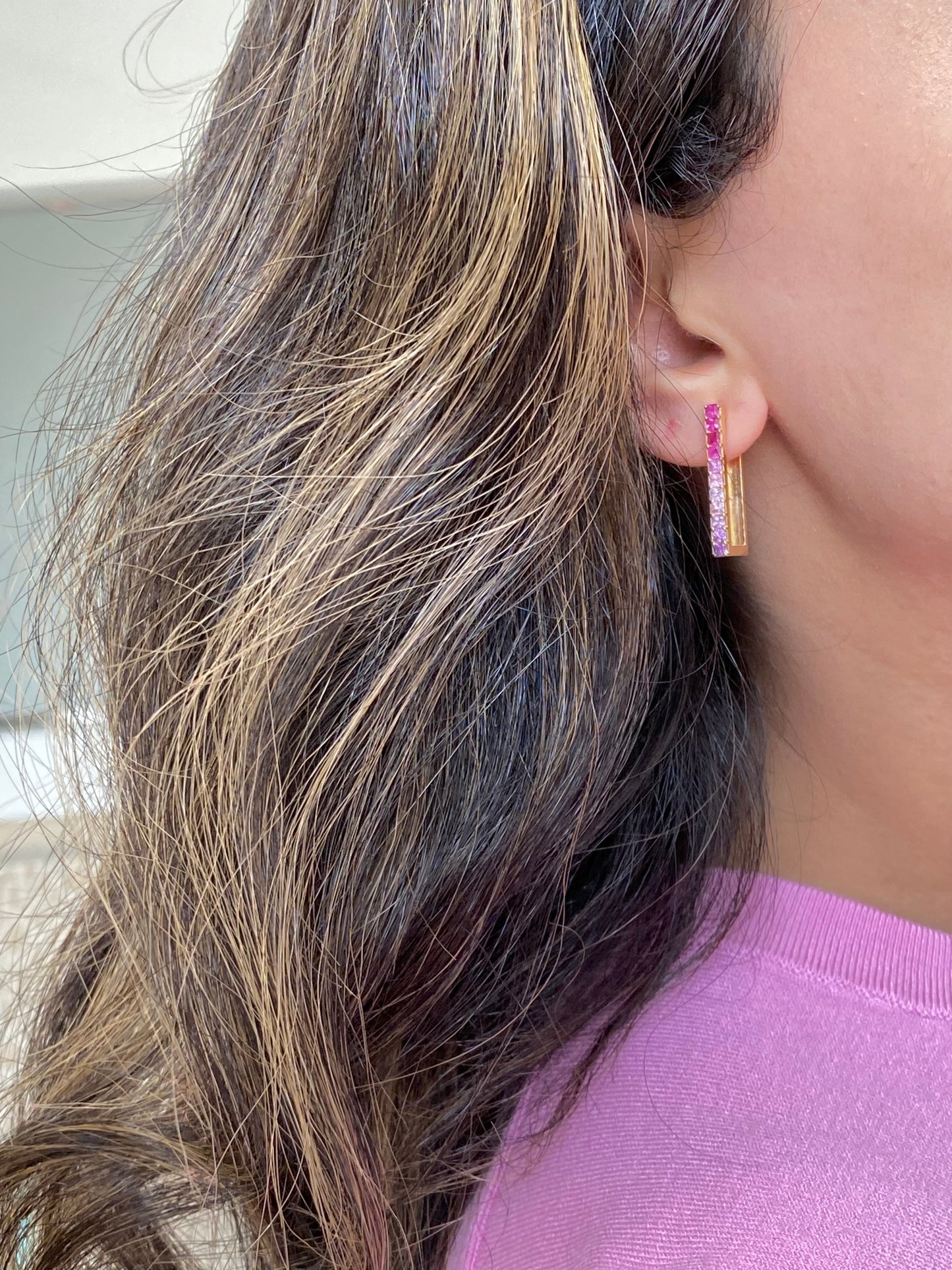 Princess Cut Sapphire Earrings