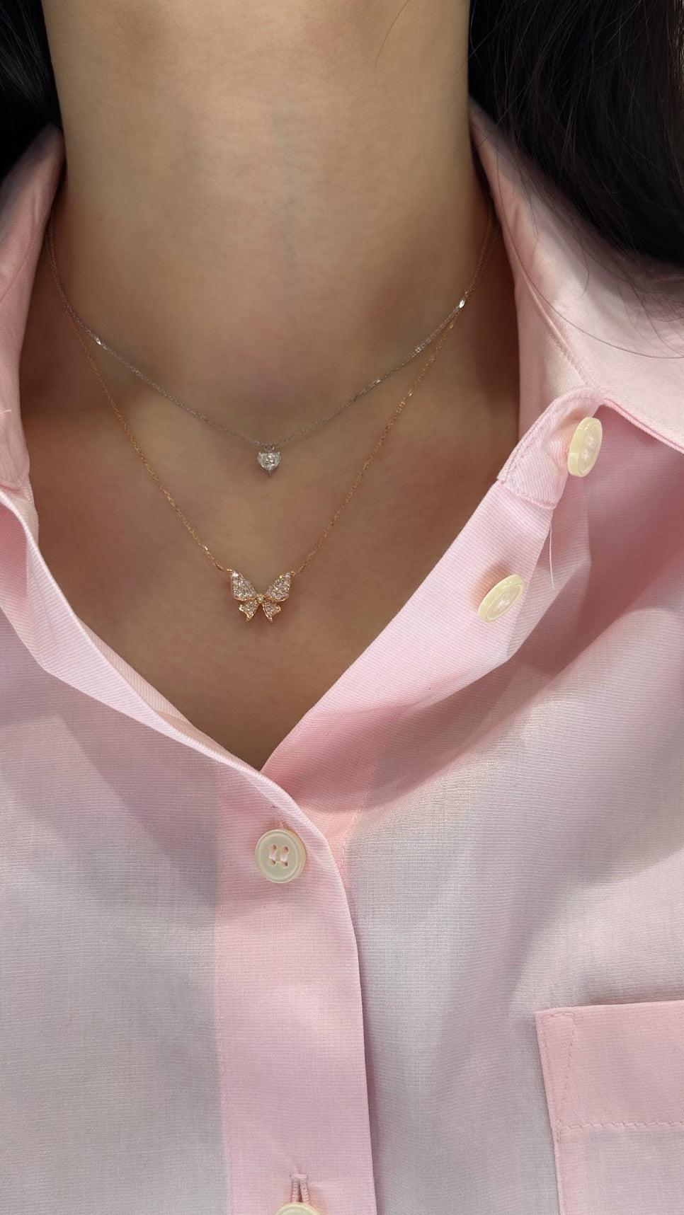 Mini Heart Solitaire Necklace