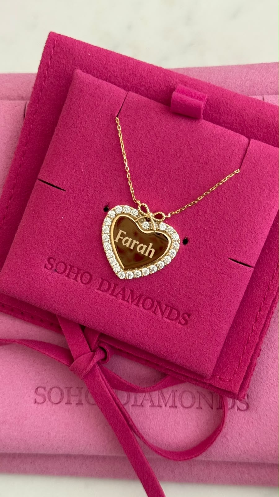 Large Diamond Sweetheart Necklace