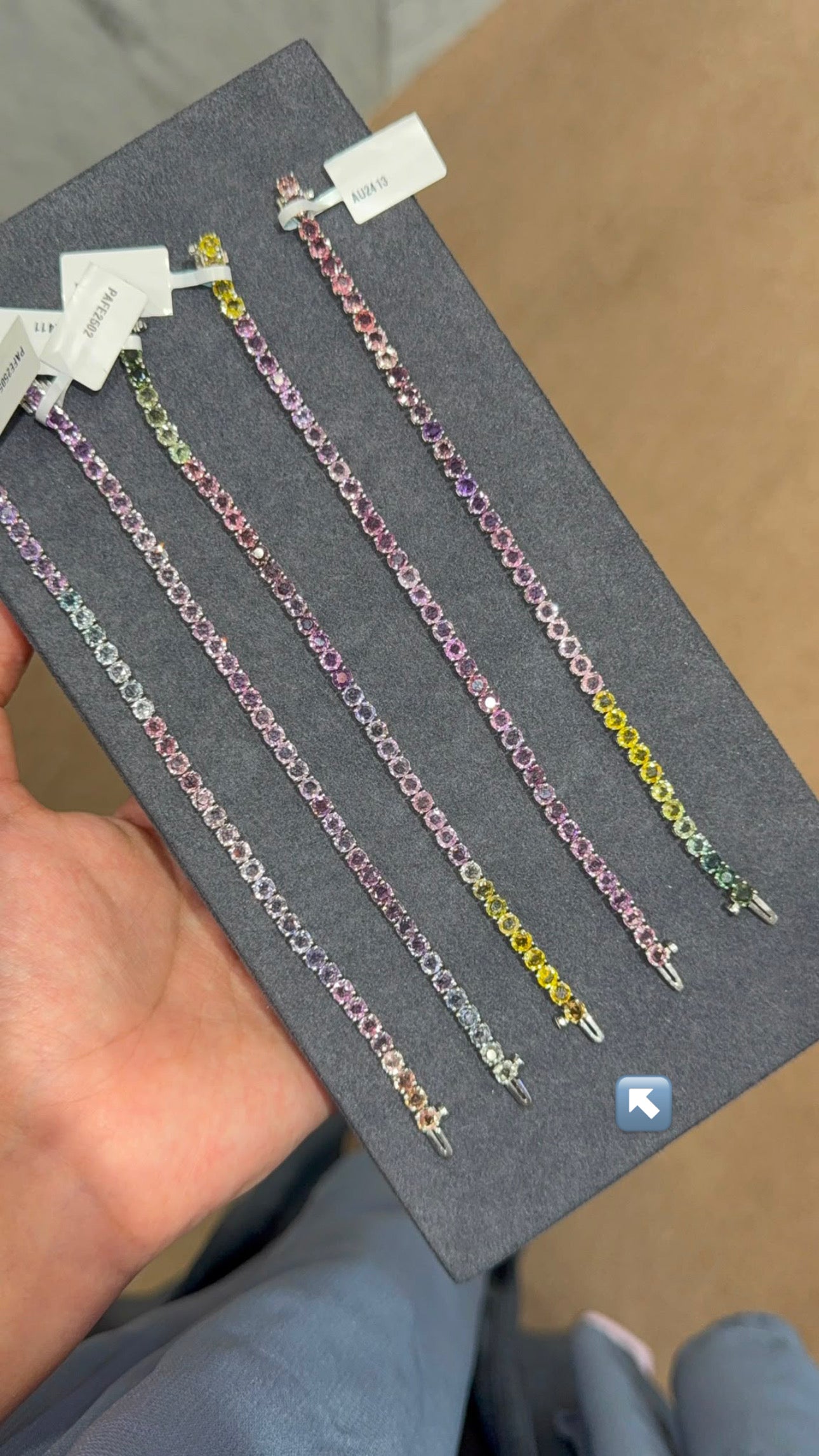 Rose Cut Multi Color Pastel Bracelet