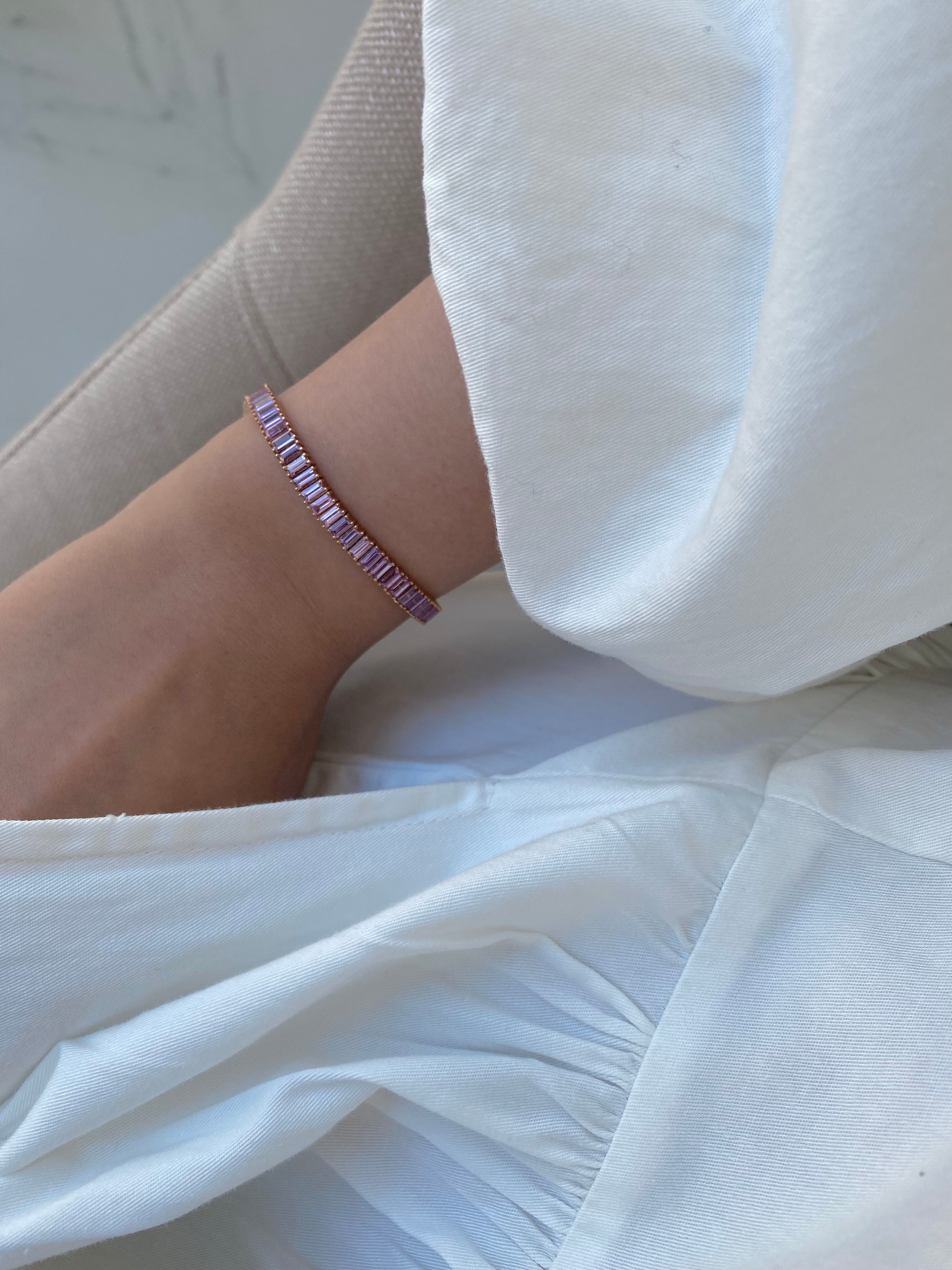 Pink Sapphire Heart Bracelet – SOHO DIAMONDS