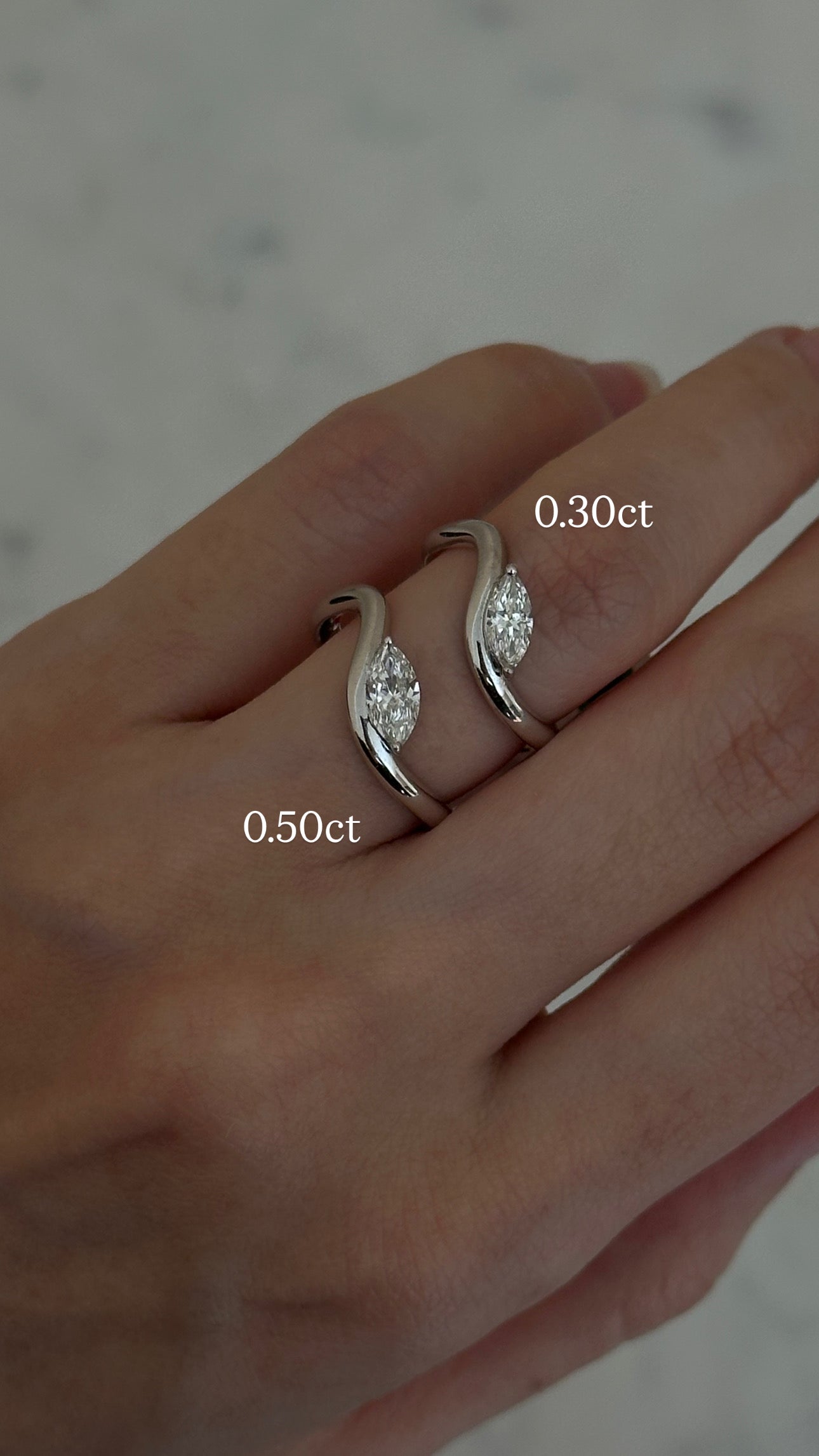 GIA 0.30ct Marquise Pinky Ring