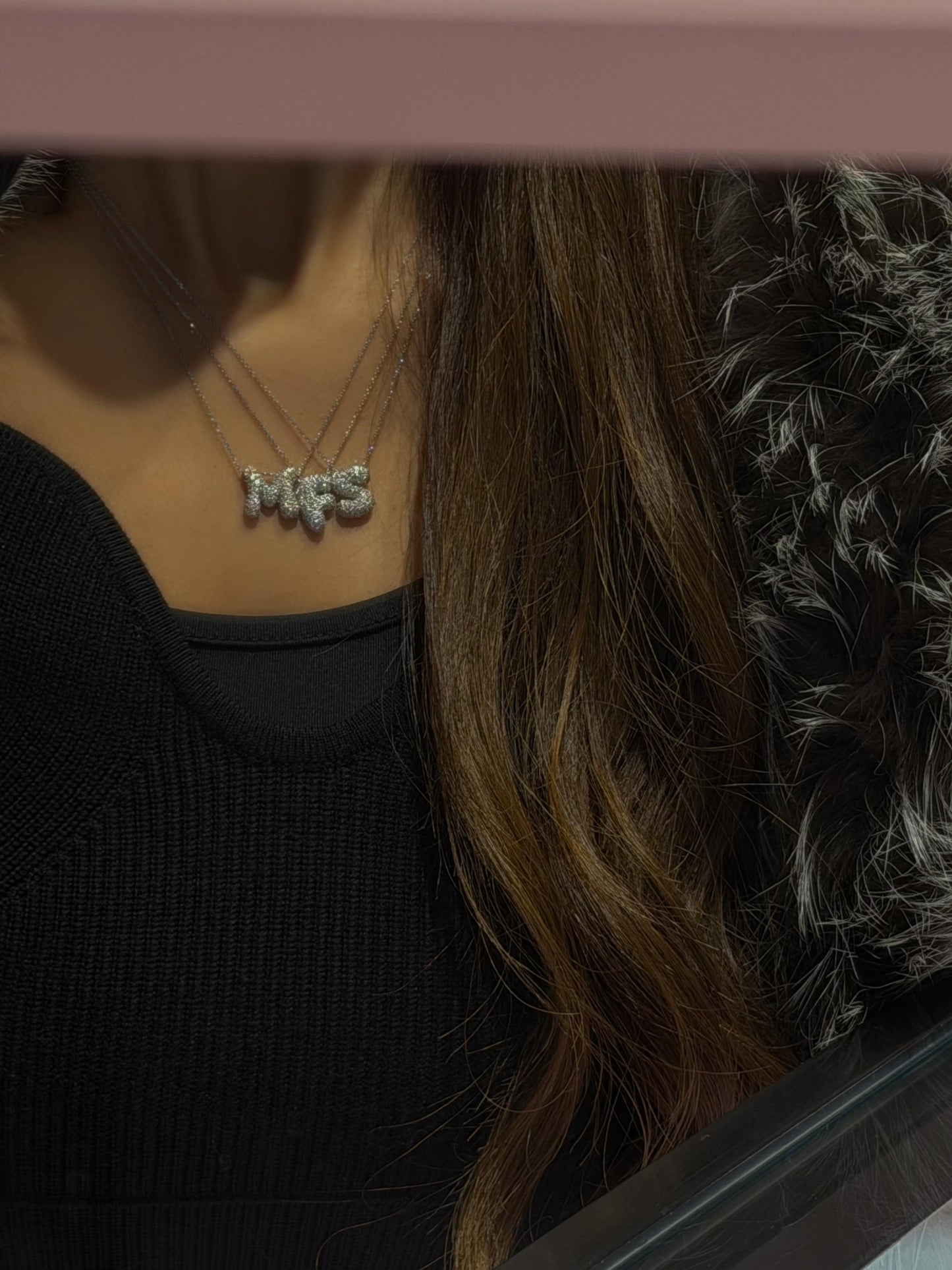 Bubble Letter D Necklace