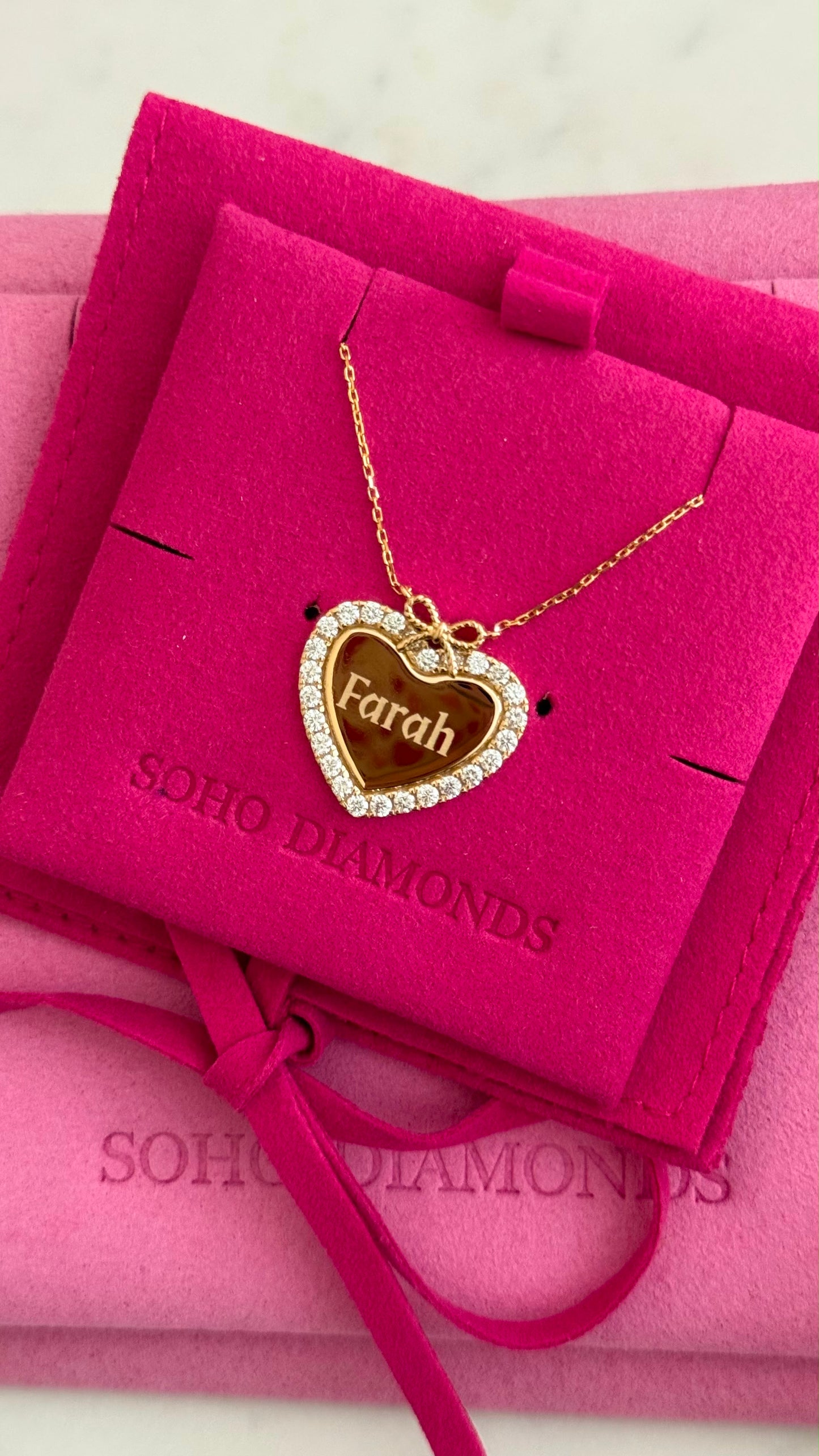Large Diamond Sweetheart Necklace