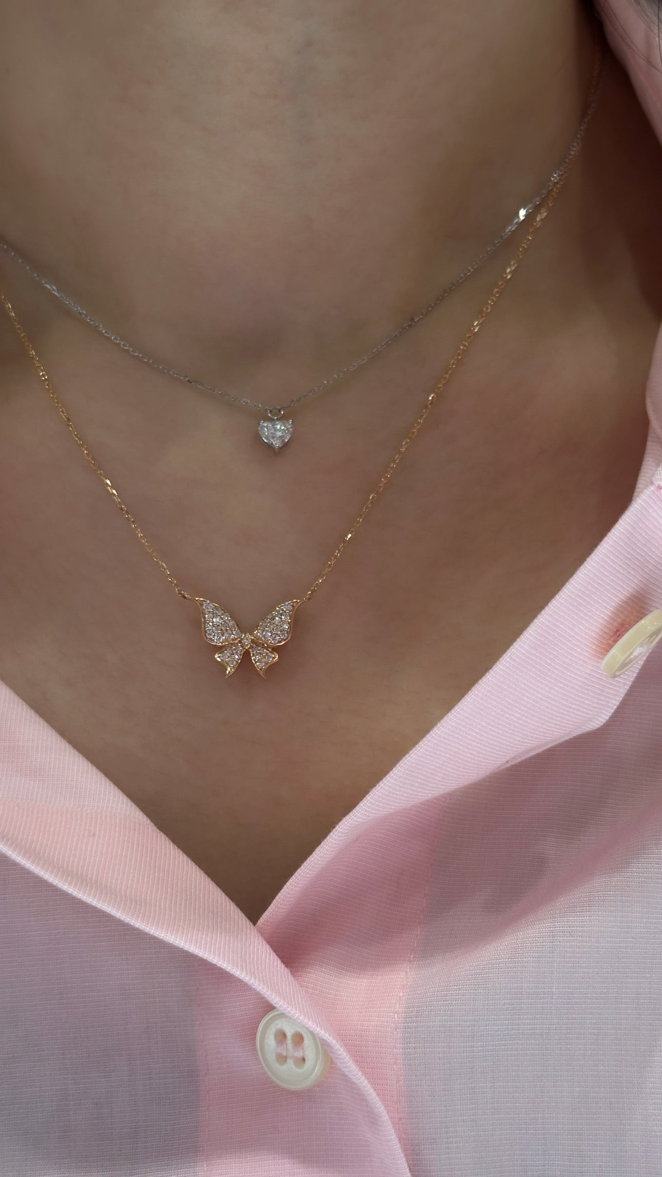 Mini Heart Solitaire Necklace