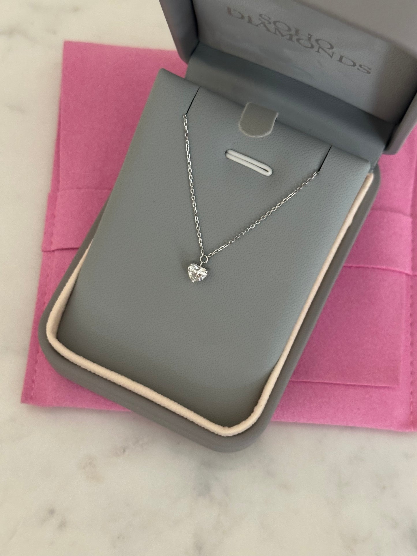 Mini Heart Solitaire Necklace