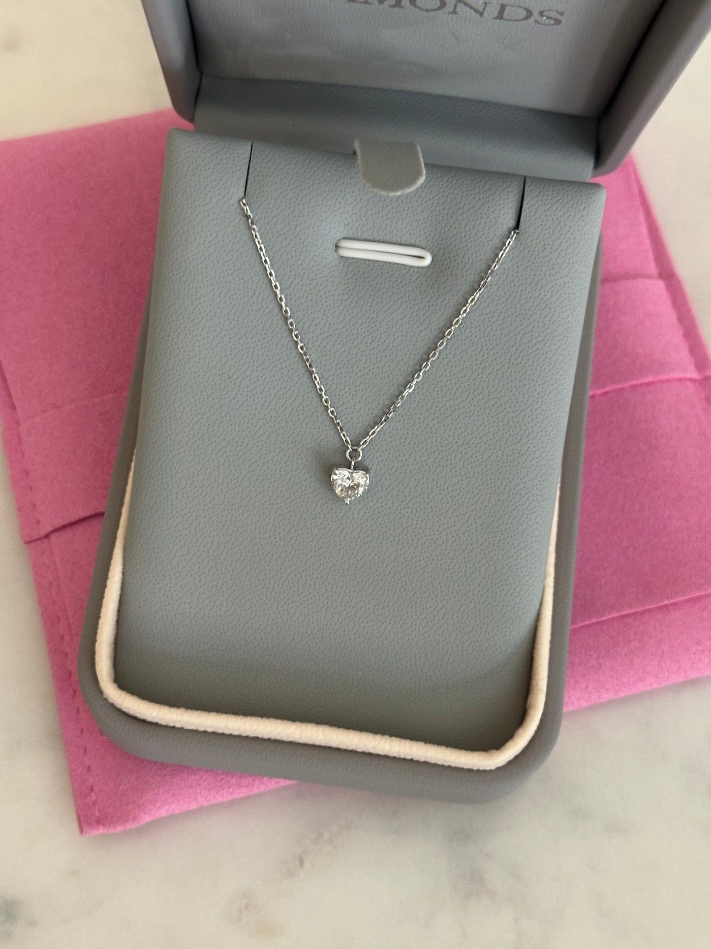 Mini Heart Solitaire Necklace