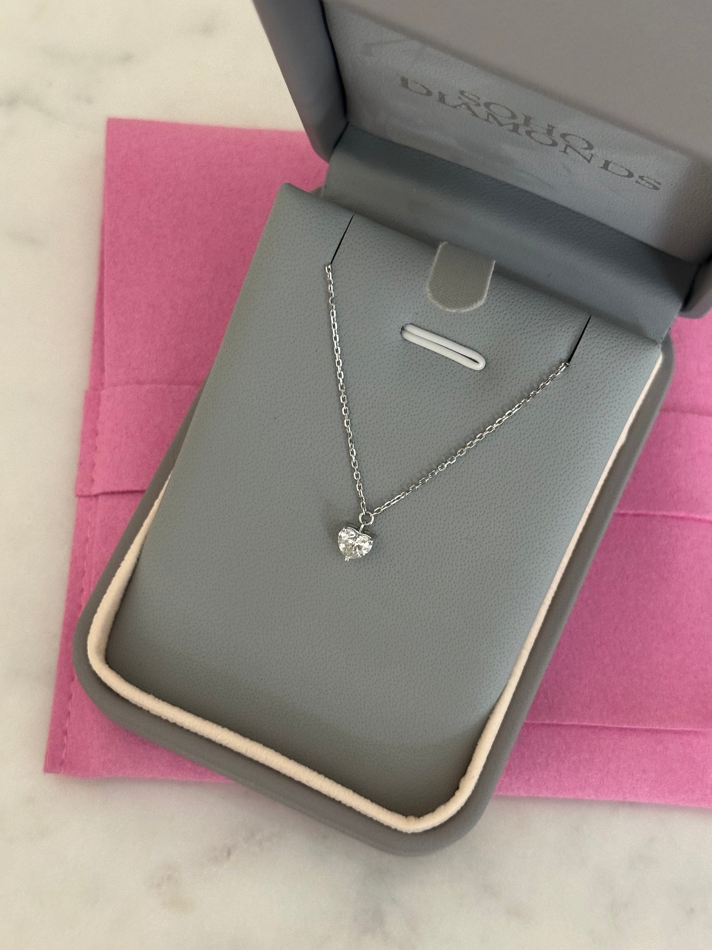 Mini Heart Solitaire Necklace