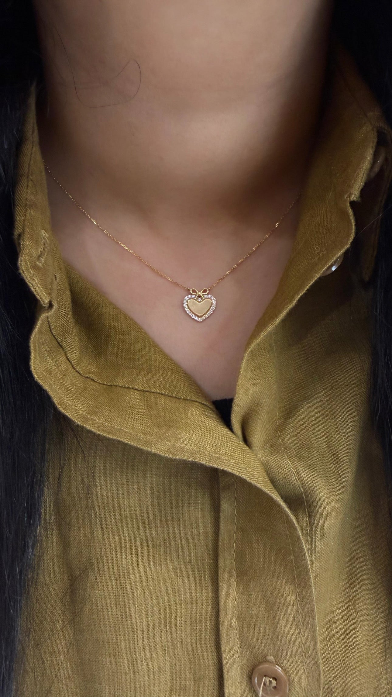 Mini Diamond Sweetheart Necklace