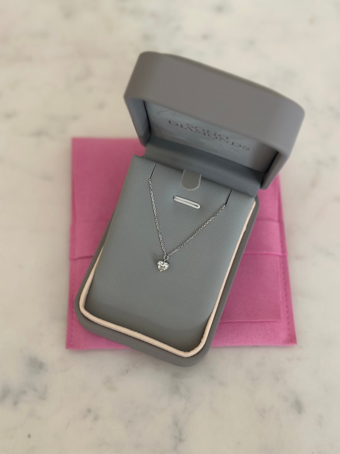 Mini Heart Solitaire Necklace