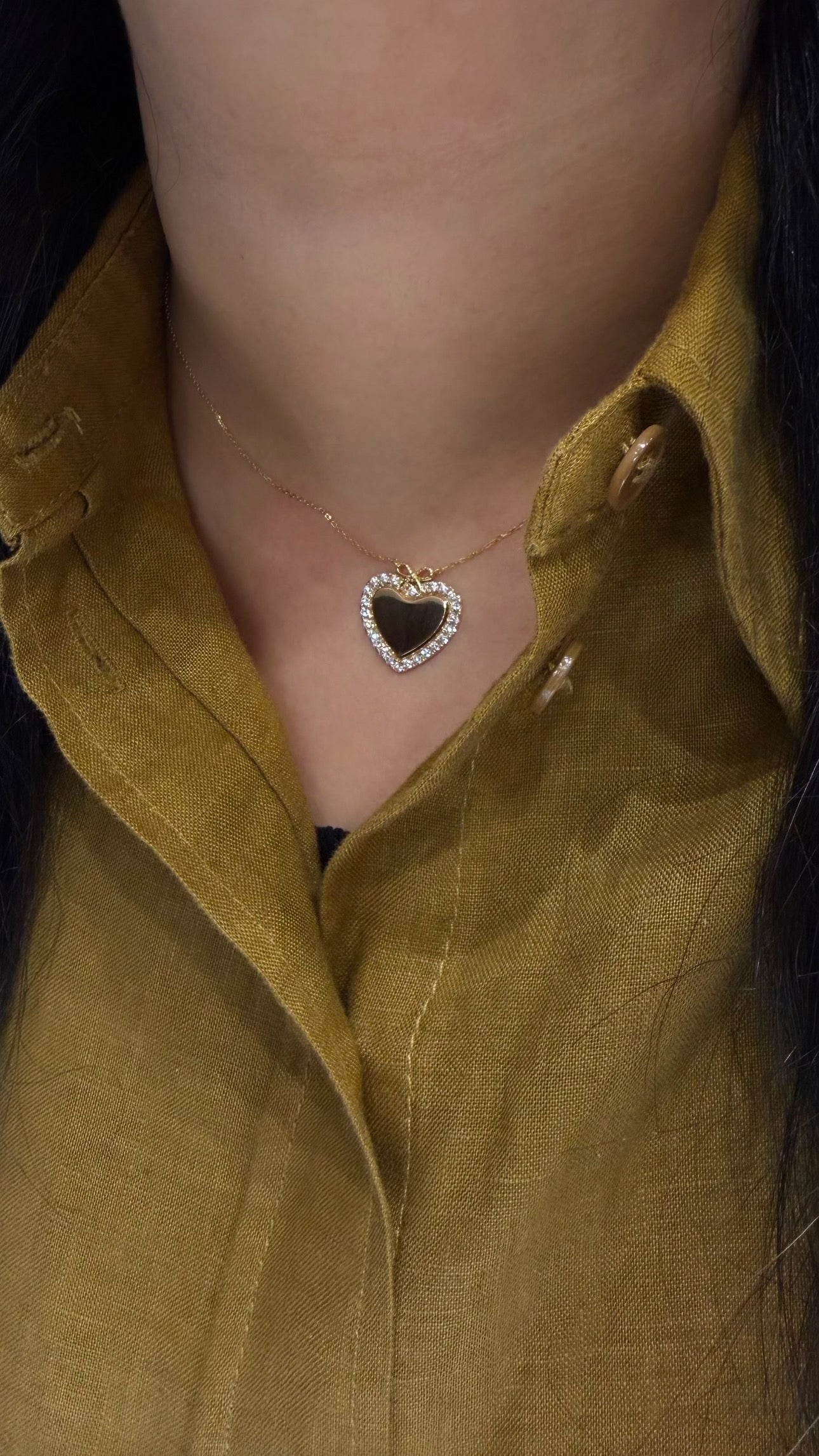 Large Diamond Sweetheart Necklace