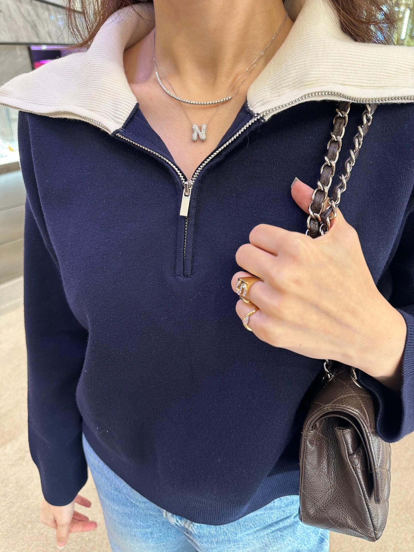 Bubble Letter D Necklace