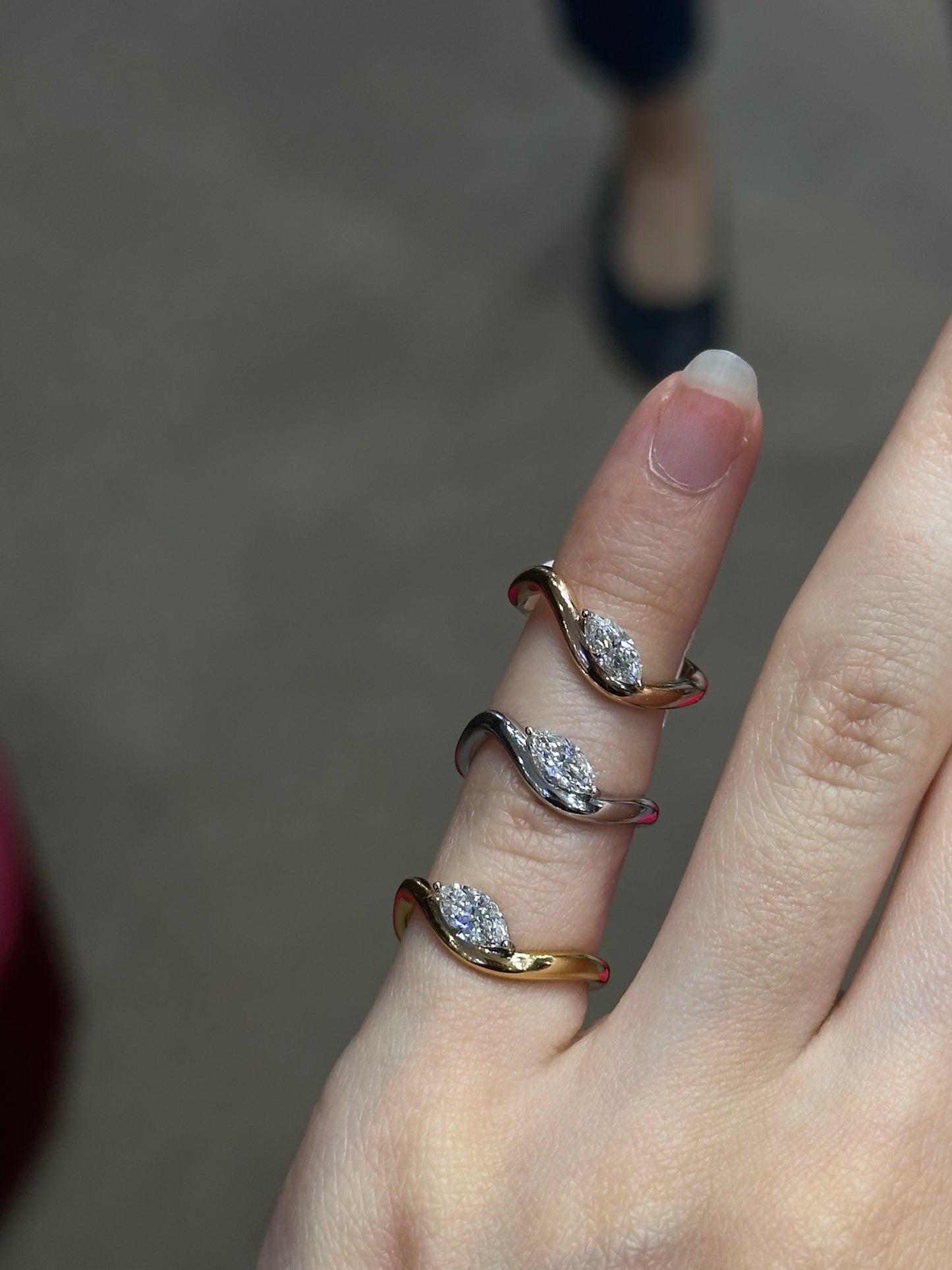 GIA 0.30ct Marquise Pinky Ring