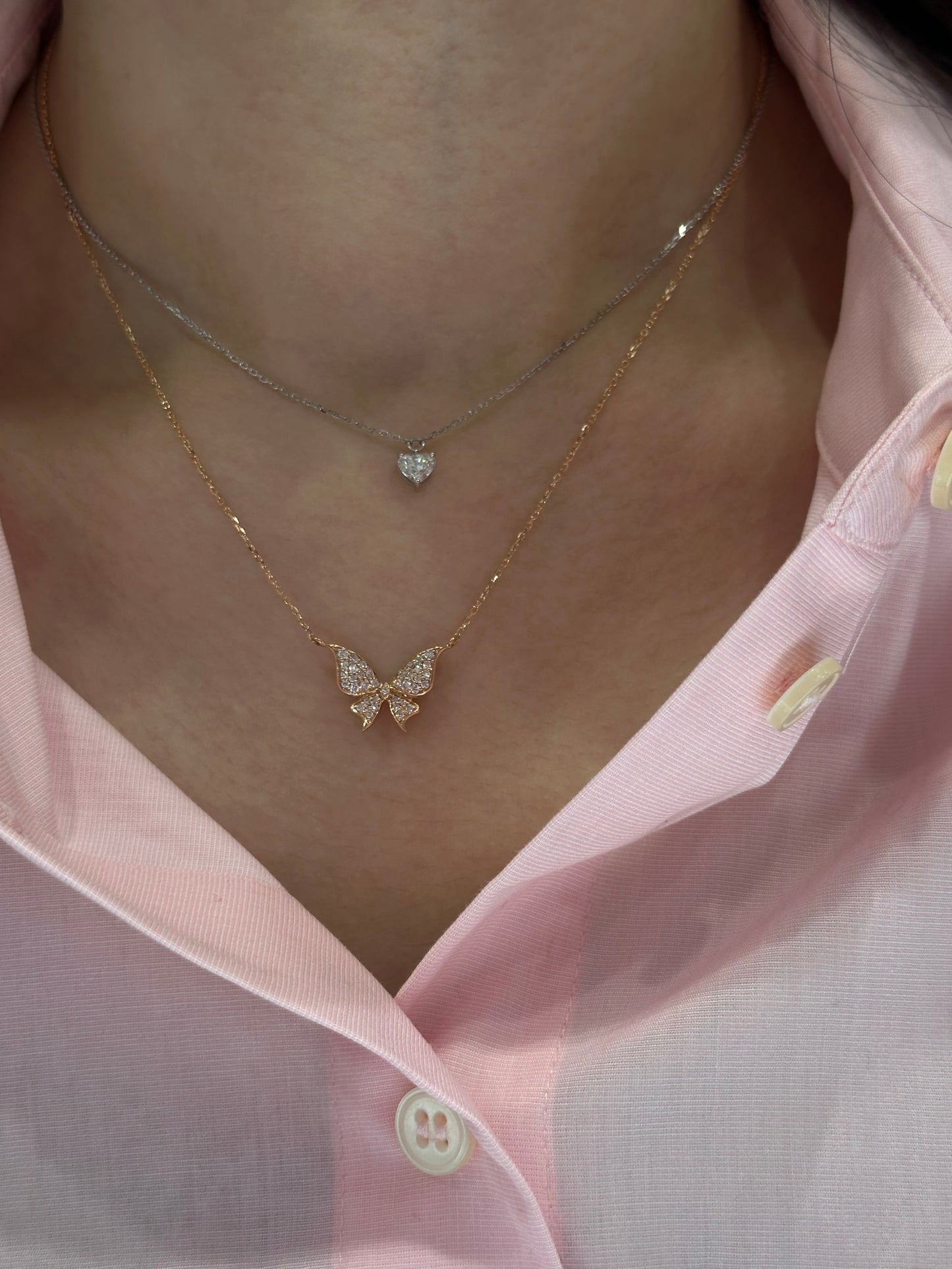 Mini Heart Solitaire Necklace