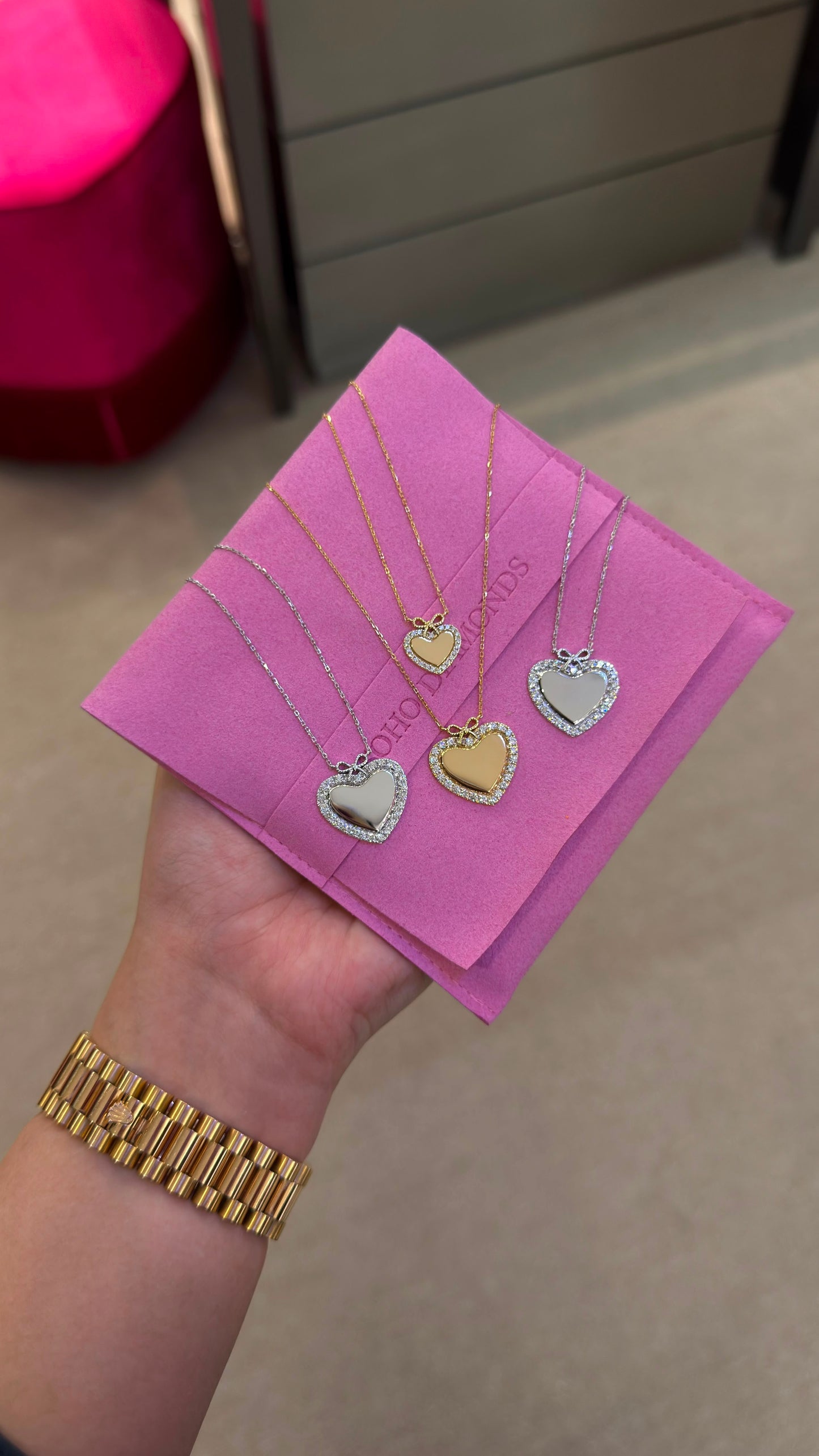 Large Diamond Sweetheart Necklace