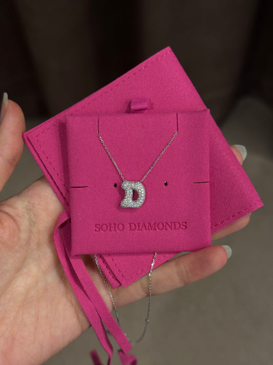 Bubble Letter D Necklace