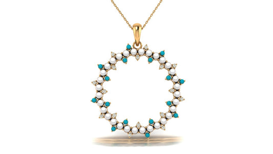 Large Sunburst Pearl Necklace