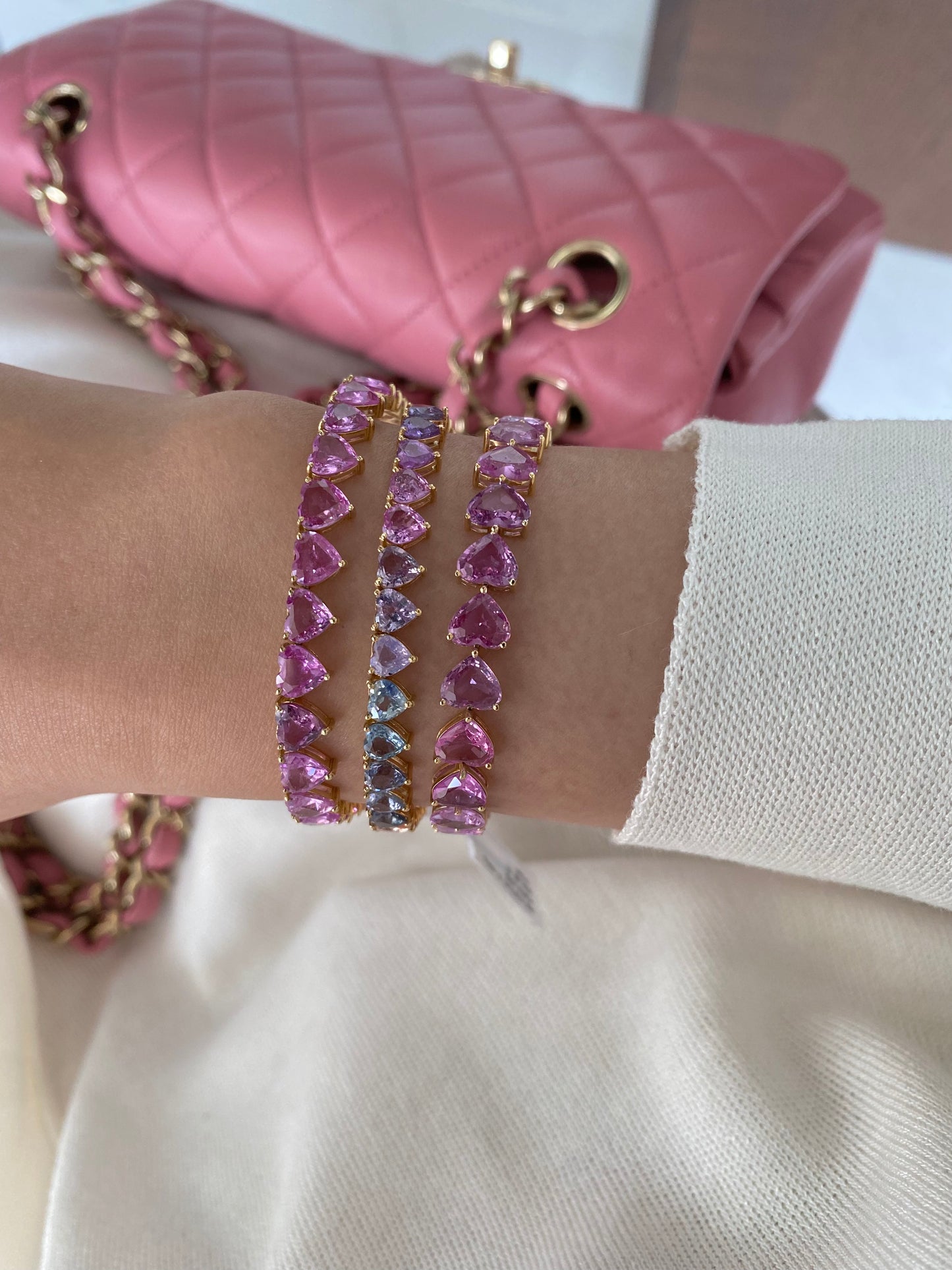 Pastel Heart Sapphire Bracelet