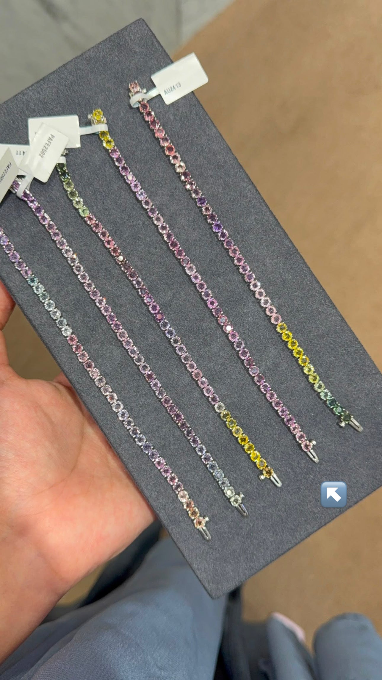 Rose Cut Multi Color Pastel Bracelet