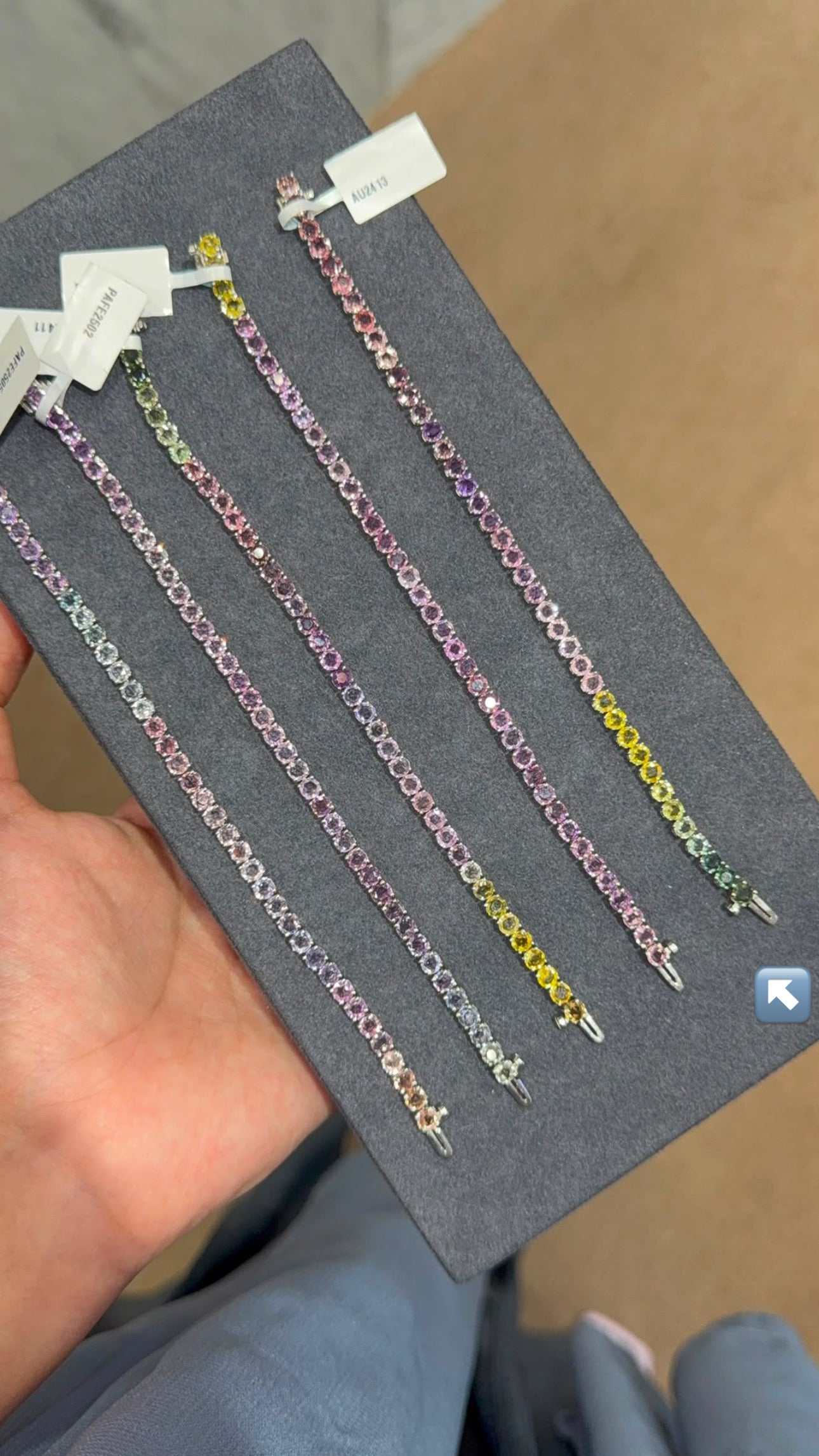 Rose Cut Multi Color Pastel Bracelet
