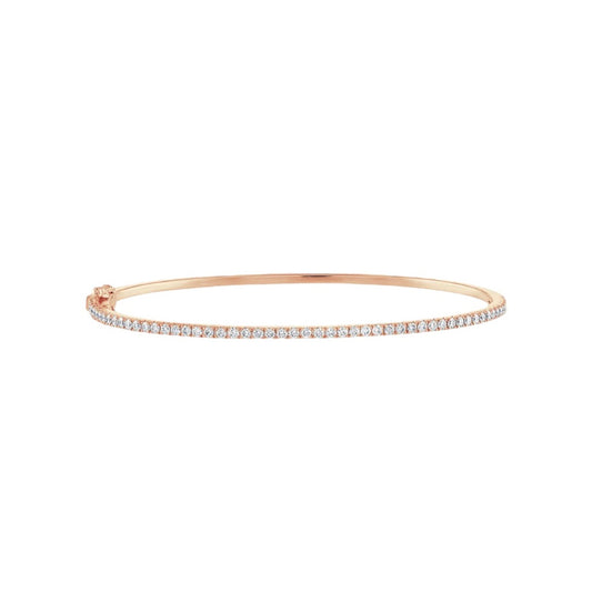 Soho Stacked Micro Pavé Bangle - Rose Gold