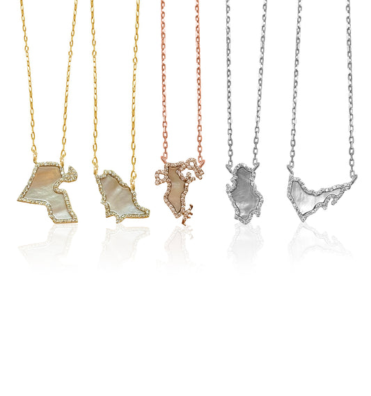 خريطة بالصدف و الالماس