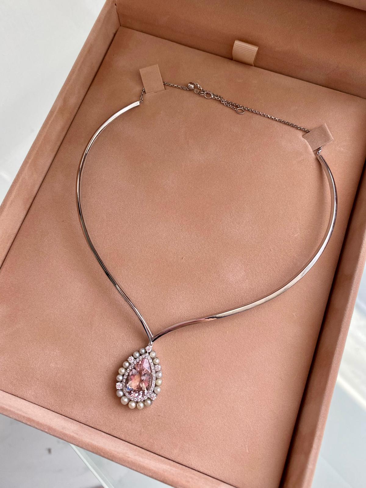 Certified Morganite Necklace